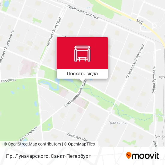 Карта Пр. Луначарского