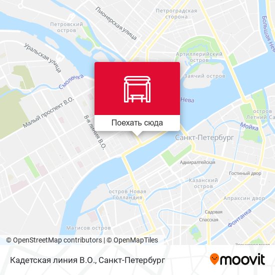 Карта Кадетская линия В.О.
