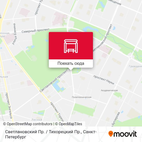 Карта Светлановский Пр. / Тихорецкий Пр.