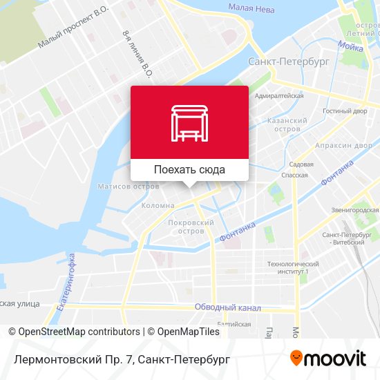 Карта Лермонтовский Пр. 7