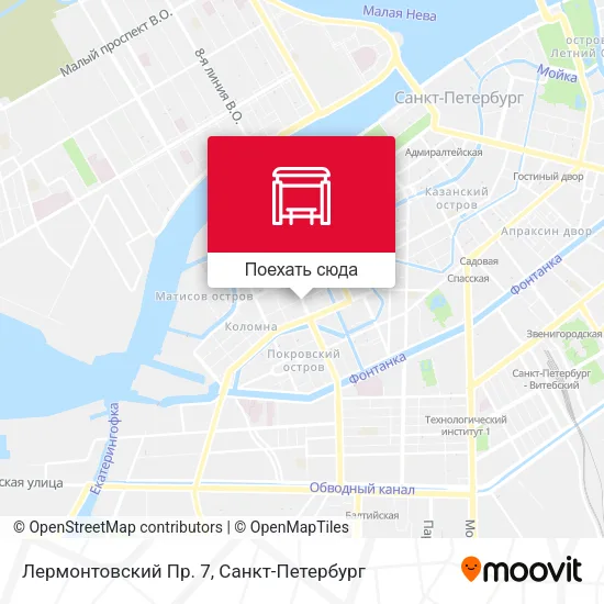 Карта Лермонтовский Пр. 7