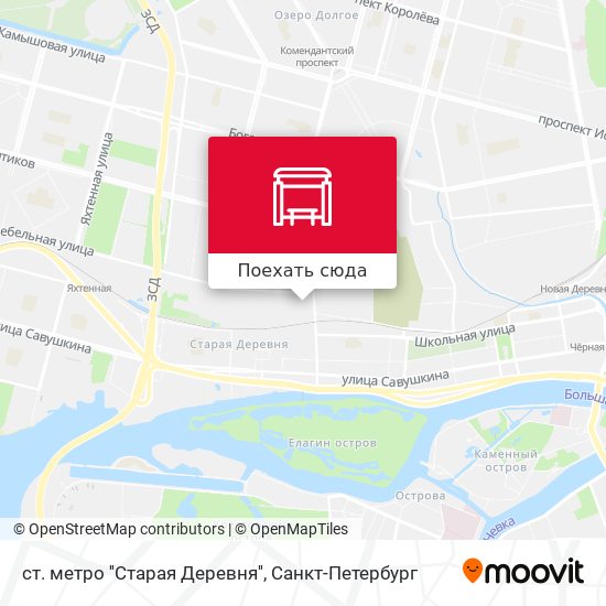 Карта ст. метро ''Старая Деревня''