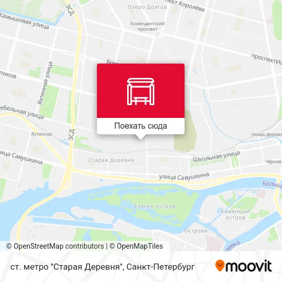 Карта ст. метро ''Старая Деревня''