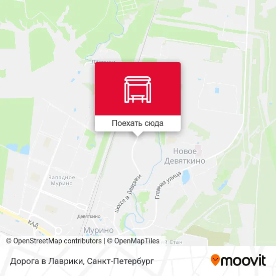 Карта Дорога в Лаврики