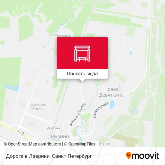 Карта Дорога в Лаврики