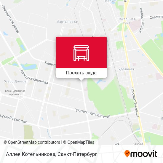 Карта Аллея Котельникова