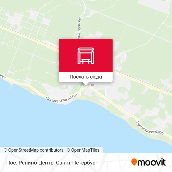 Карта Пос. Репино Центр