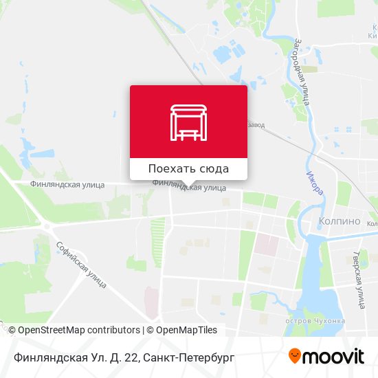 Карта Финляндская Ул. Д. 22