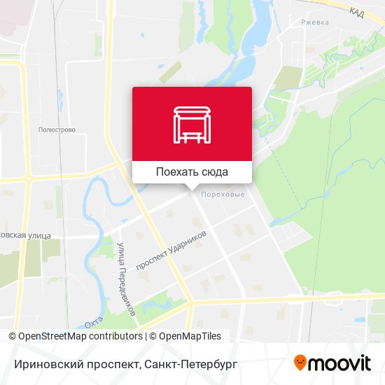 Карта Ириновский проспект