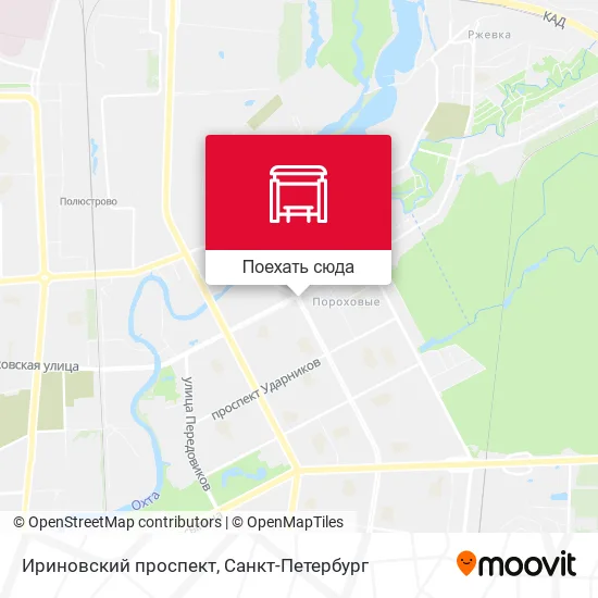 Карта Ириновский проспект
