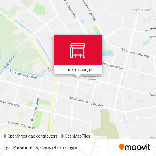 Карта ул. Ильюшина