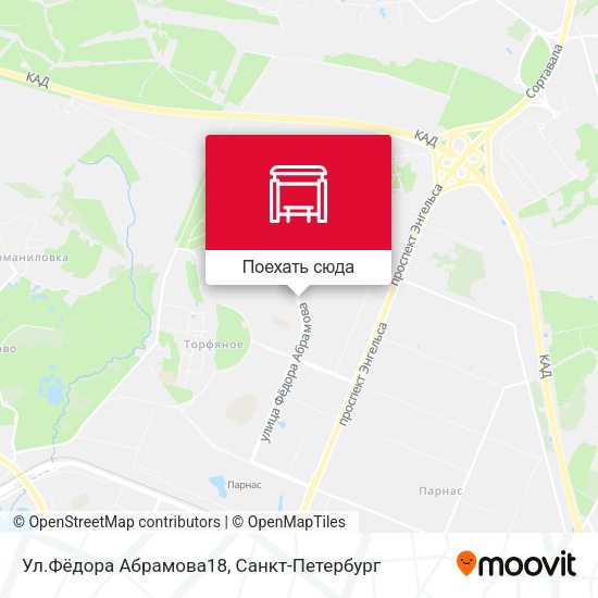 Карта Ул.Фёдора Абрамова18