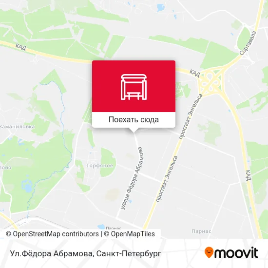 Карта Ул.Фёдора Абрамова