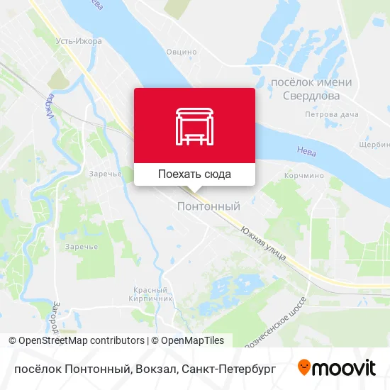 Карта посёлок Понтонный, Вокзал