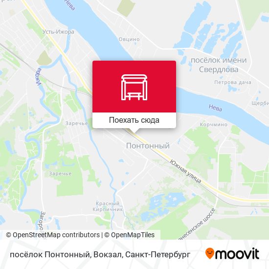 Карта посёлок Понтонный, Вокзал