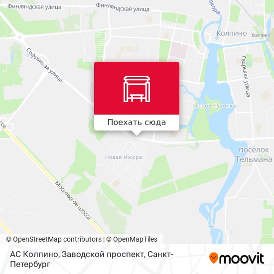 Карта АС Колпино, Заводской проспект