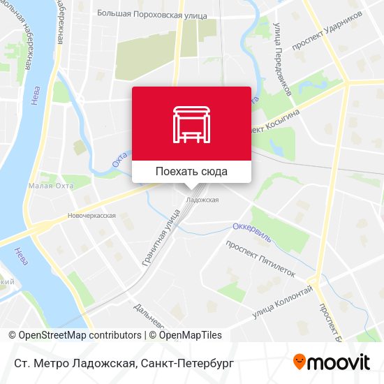 Карта Ст. Метро Ладожская