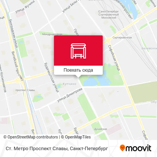 Карта Ст. Метро Проспект Славы