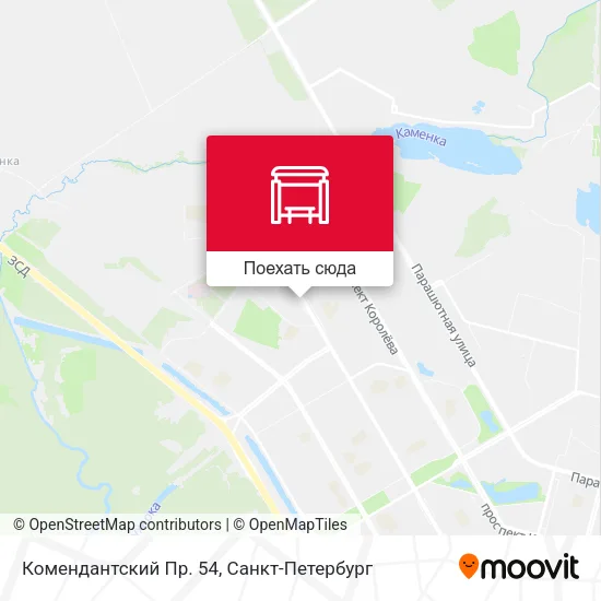 Карта Комендантский Пр. 54