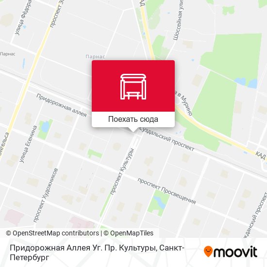 Карта Придорожная Аллея Уг. Пр. Культуры