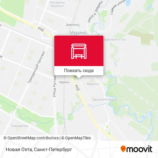 Карта Новая Охта