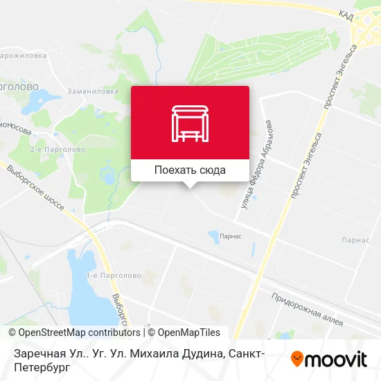 Карта Заречная Ул.. Уг. Ул. Михаила Дудина