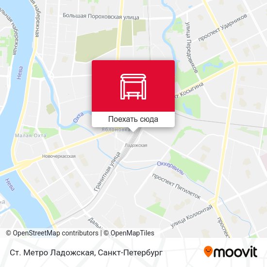 Карта Ст. Метро Ладожская