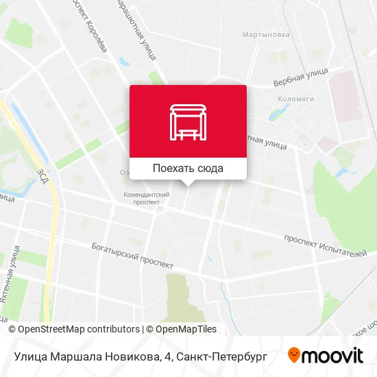 Карта Улица Маршала Новикова, 4