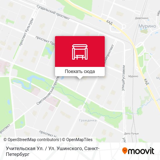 Карта Учительская Ул. / Ул. Ушинского