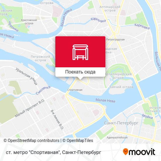 Карта ст. метро ''Спортивная''