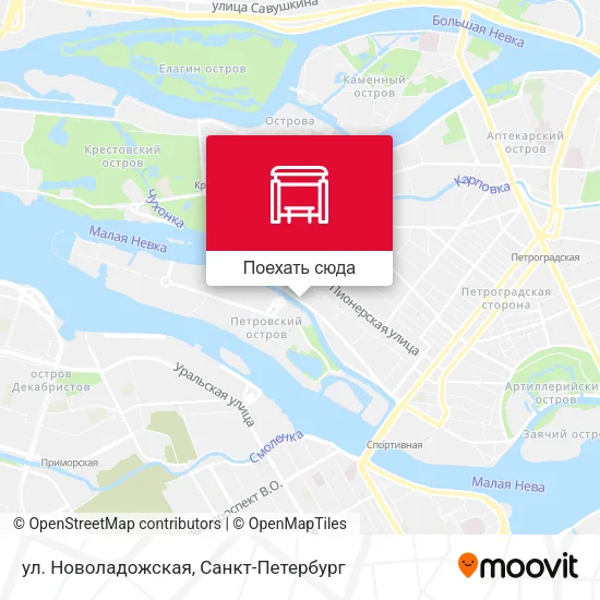 Карта ул. Новоладожская