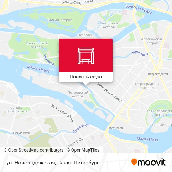 Карта ул. Новоладожская