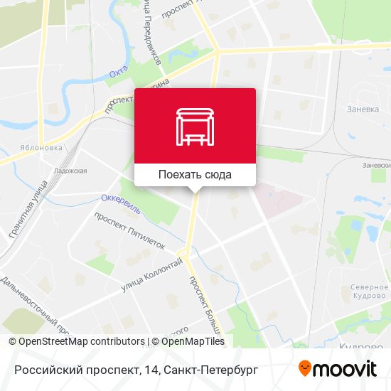 Карта Российский проспект, 14