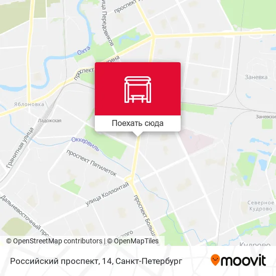 Карта Российский проспект, 14