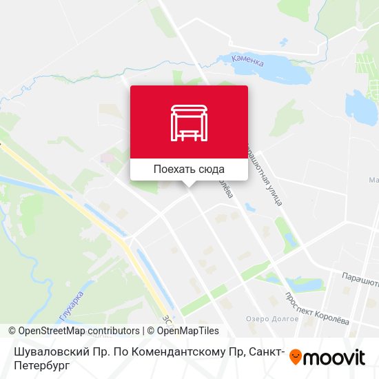 Карта Шуваловский Пр. По Комендантскому Пр