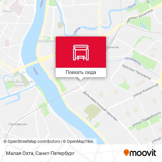 Карта Малая Охта