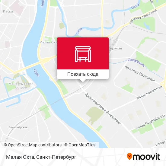 Карта Малая Охта