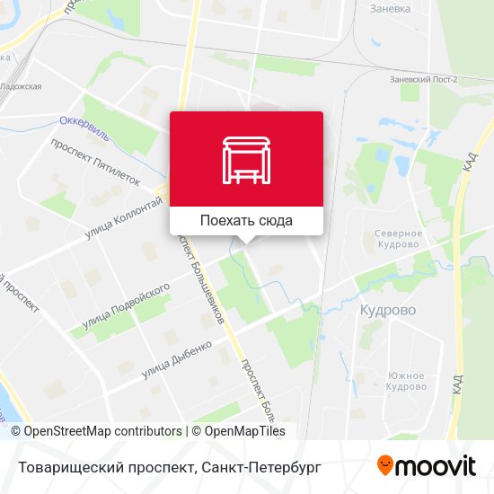 Карта Товарищеский проспект
