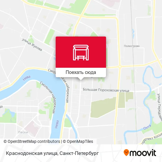 Карта Краснодонская улица