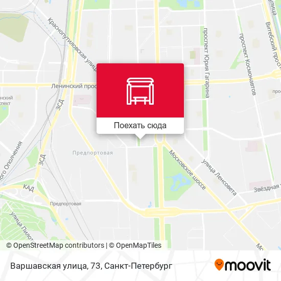 Карта Варшавская улица, 73