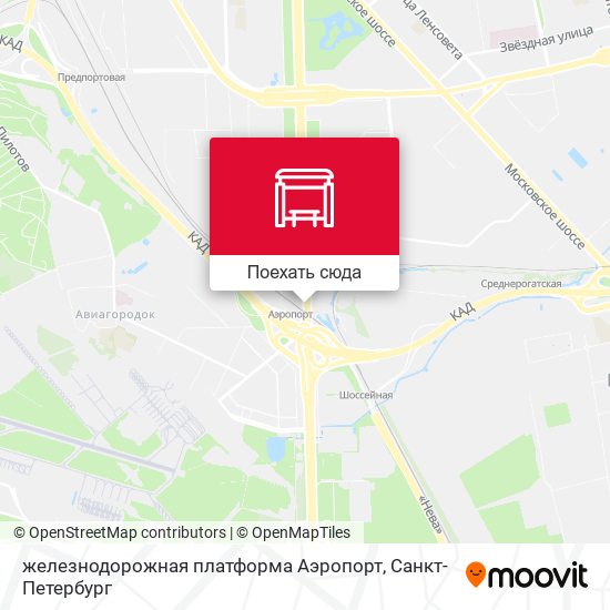 Карта железнодорожная платформа Аэропорт