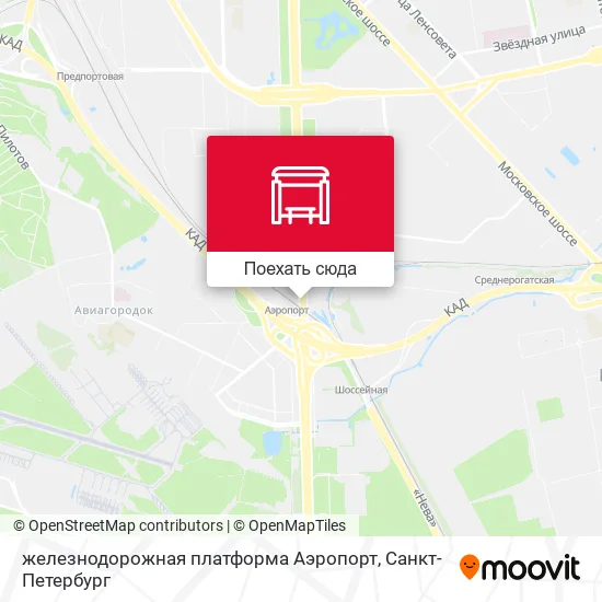 Карта железнодорожная платформа Аэропорт