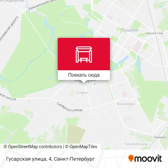 Карта Гусарская улица, 4