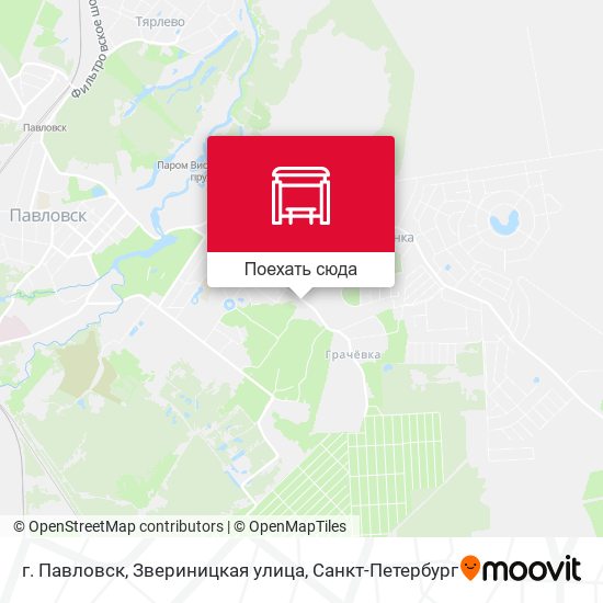 Карта г. Павловск, Звериницкая улица