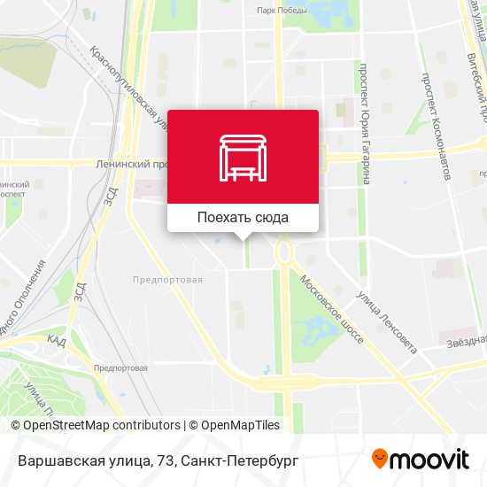 Карта Варшавская улица, 73