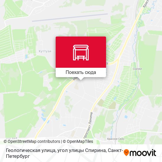 Карта Геологическая улица, угол улицы Спирина