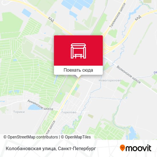Карта Колобановская улица