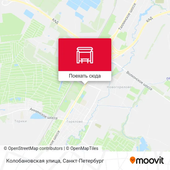 Карта Колобановская улица