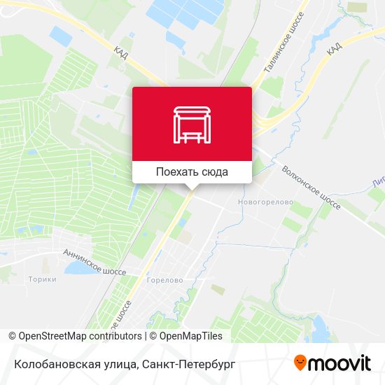 Карта Колобановская улица