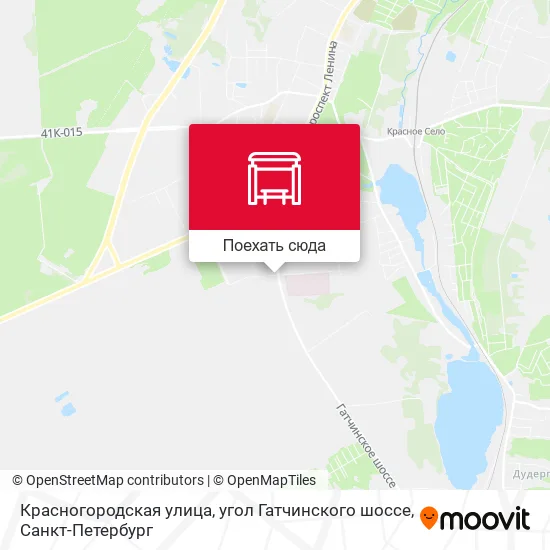 Карта Красногородская улица, угол Гатчинского шоссе